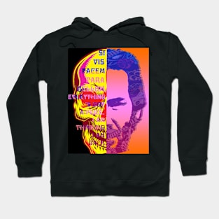 John Wick pop text art skull poster Hoodie